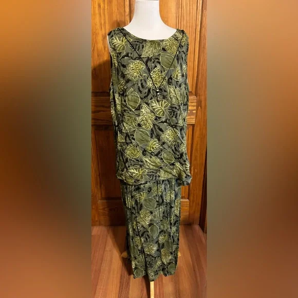 Always, Caroline Dresses | Always Caroline Womens Size 22 Midi Dress.Pre-Owned. Green And Black | Color: Black/Green | Size: 22w | Richfordpm's